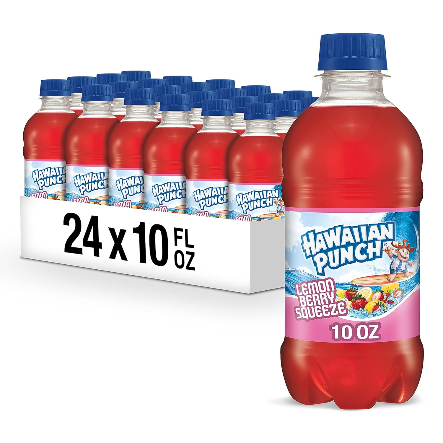 230527215413531_1 Hawaiian Punch Fruit Juicy Red, 10 Fluid Ounce Bottle, 6 Count (Pack of 4) - Image 1